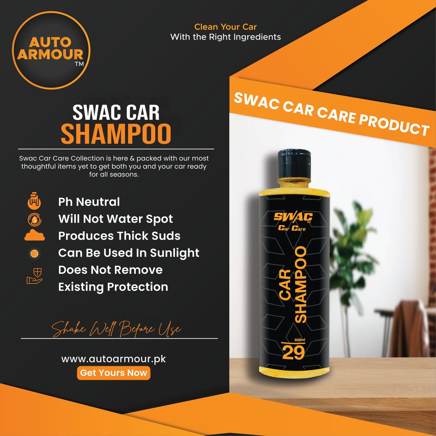 SWAC Car Care Shampoo+SWAC Ceramic Exterior Spray Wax