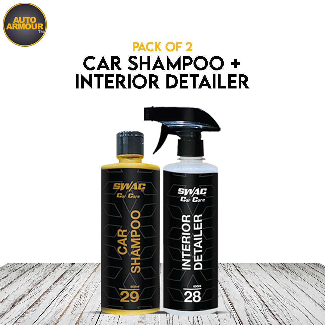 SWAC Car Care Shampoo+Swac Car Care Interior Detailer