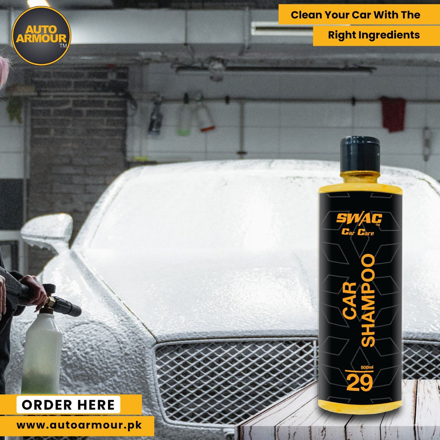 SWAC Car Care Shampoo+Swac Car Care Interior Detailer